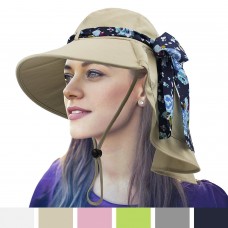 Mujers Sun Hat  Summer UV Protection Outdoor Hat with Wide Brim  Neck Cover and 619775266612 eb-48616429